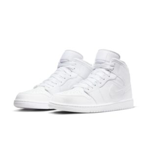 AIR JORDAN 1 MID TRIPLE WHITE 554724-136