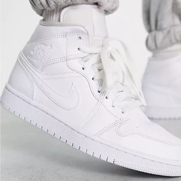 AIR JORDAN 1 MID TRIPLE WHITE DV0991-111 - Progetto sport online